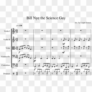 Bill Nye The Science Guy Sheet Music For Violin, Viola, - Quiet Place Hymn Sheet Music, HD Png Download