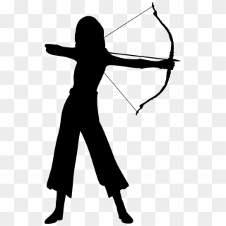 Medium Image - Female Archer Silhouette, HD Png Download