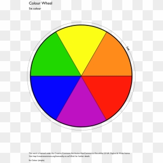 -each Secondary Colour Is Made By The Two Primary Colours - Simple Color Wheel Chart, HD Png Download