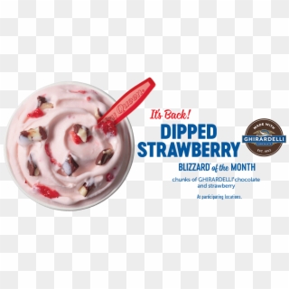 Dipped Strawberry Made With Ghirardelli® Blizzard Of - Gelato, HD Png Download