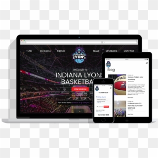 Indiana Lyons Basketball Responsive Website Design - Beauty Salon Responsive Template, HD Png Download
