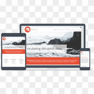 Red Ocean Responsive Web Design - Online Advertising, HD Png Download