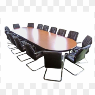 Office-furniture - Oval Conference Table Png, Transparent Png