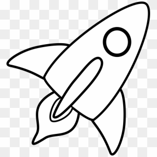 Space Rocket Clip Art Black And White Pics About Space - Clip Art Rocket Ship Black And White, HD Png Download