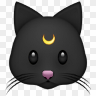 Emoji Emojis Cat Kitty Sailormoon Luna Freetoedit - Black Cat Emoji Png, Transparent Png