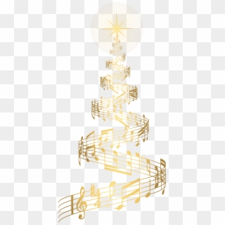 Clipart Music Christmas Tree - Transparent Music Border Png, Png Download