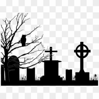 Headstone Clipart Grave Yard - Cemetery Clipart, HD Png Download