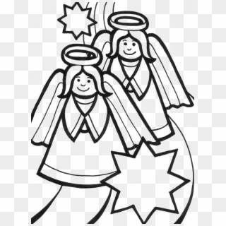 Free Coloring Pages Angels - Coloring Sheet Christmas Angel, HD Png Download