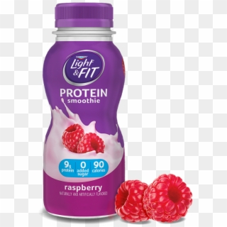 Raspberry Protein Smoothie - Light And Fit Protein Smoothie, HD Png Download