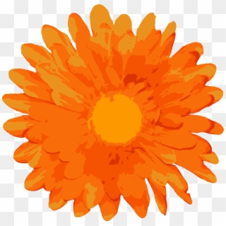 Random Free Flower Vectors Free Vector - Orange Flower Vector Png, Transparent Png
