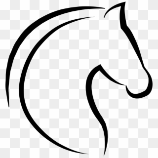 Horse Head With Hair Outline Comments - Horse Head Outline Png, Transparent Png