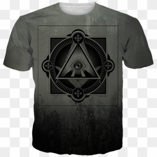 Sequoia Foams Illuminati Grunge All Over Tee - Fuck Fsu Shirts, HD Png Download