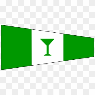 Starboard Pennant With Martini Glass - Gin Pennant, HD Png Download