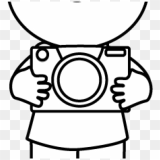 Camera Clipart Black And White Black And White Boy - Clip Art, HD Png Download