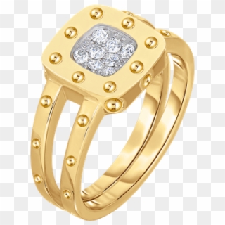 Roberto Coin Gold Diamond Ring - Engagement Ring, HD Png Download