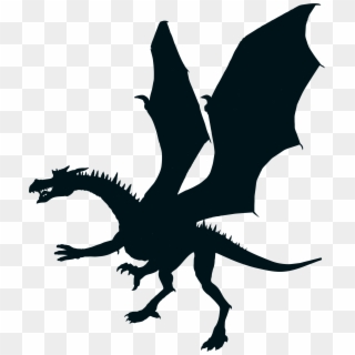 Green Dragon Silhouette Icons Png - Dragon Silhouette Png, Transparent Png