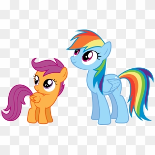 Artist Needed, Pony, Rainbow Dash, Safe, Scootaloo, - Mlp Rainbow Dash Scootaloo, HD Png Download