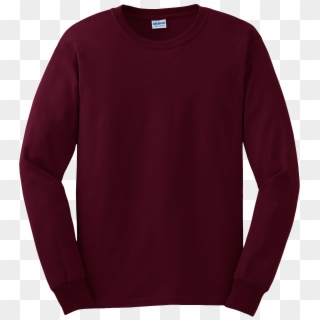 Sweater Png - Maroon Long Sleeve Front And Back, Transparent Png
