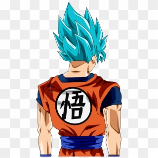 Super Saiyan Hair Png - Goku Ssj Blue De Espaldas, Transparent Png