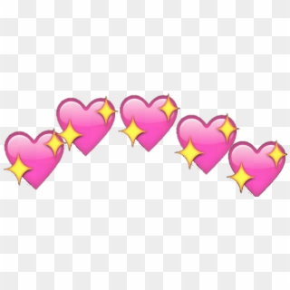 Png Edit Emoji Hearts Glitter - Heart Emoji Meme Png, Transparent Png