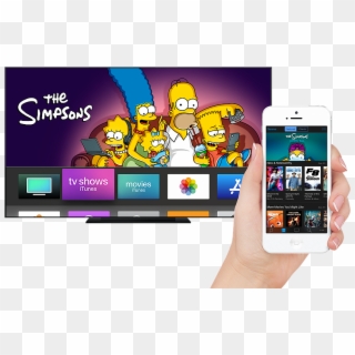 Appletvmobile Glamshot-simpsons - Iphone, HD Png Download