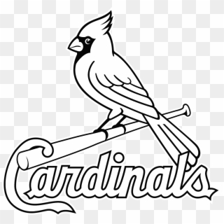 Louis Cardinals Logo Black And White - St Louis Cardinals Silhouette, HD Png Download