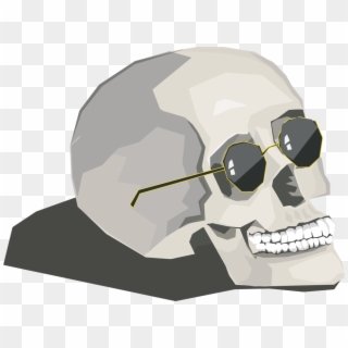 Baseball Clipart Skull - Skull With Sunglasses, HD Png Download