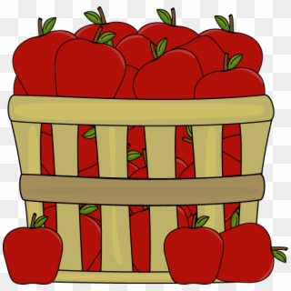 Apples In A Basket - Basket Of Apples Clipart, HD Png Download