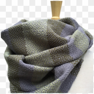 Spring Green, Moss Green And Grey Woven Infinity Scarf - Scarf, HD Png Download