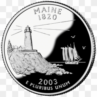 2003 Me Proof - Maine Quarter, HD Png Download