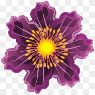 Purple Flower Png Transparent Clip Art Image, Png Download