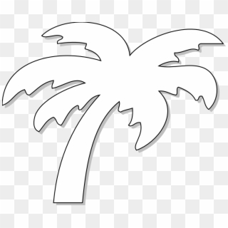 Tattoo's For Palm Tree Tattoo Black And White - Palm Tree With A Black Background, HD Png Download