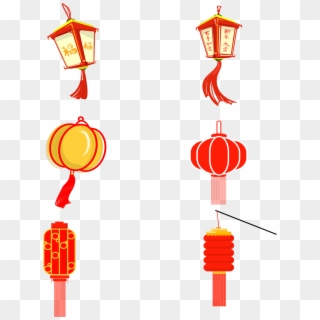 Spring Festival Festive Red Lantern Png And Vector, Transparent Png