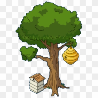 Cartoon Tree With Beehive, HD Png Download