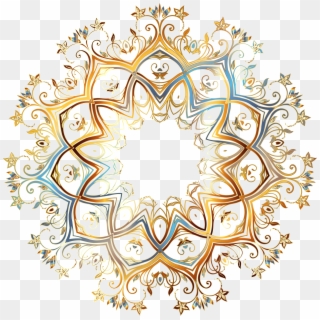 This Free Icons Png Design Of Chromatic Gold Flourish, Transparent Png