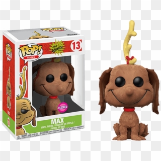 Max The Dog Flocked Pop Vinyl Figure - Funko Pop The Grinch, HD Png Download
