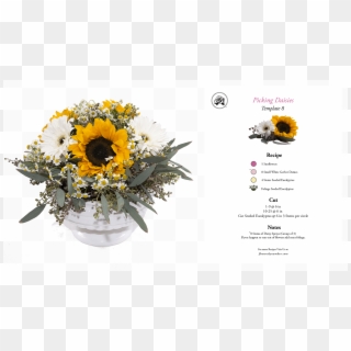 Fbn Arrangement And Recipe 0034 Yellow Picking Daisies - Bouquet, HD Png Download