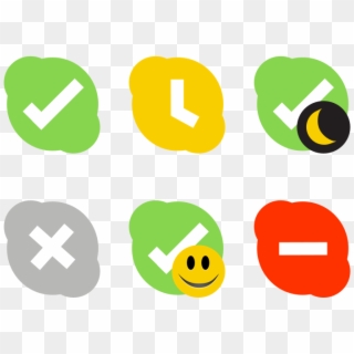 Skype Status Icons - Status Icons Vector, HD Png Download