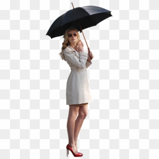 Woman Umbrella Rain People Girl Female Fashion - People With Umbrella Png, Transparent Png