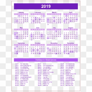 2019 Indian Calendar 2019 Indian Calendar Hd Images - Free Printable 2019 Calendar With Holidays Philippines, HD Png Download