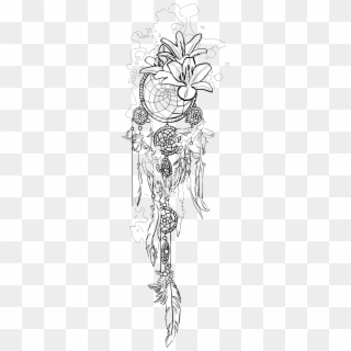 Hd Drawing Dream Catcher - Dream Catcher Black And White Png ...
