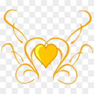 Heart Swirls Clipart - Yellow Heart Cutie Mark, HD Png Download