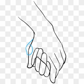 Holding Hands Drawings - Easy Holding Hands Sketch, HD Png Download