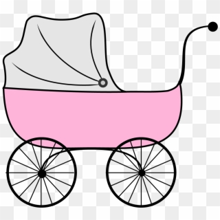 Baby Girl Free Girl Baby Shower Clip Art Free Vector - Baby Carriage Clipart Png, Transparent Png