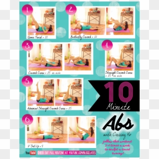 10 Min Abs My Top 6 Ab Sculpting Moves - Blogilates Ab Workout, HD Png Download