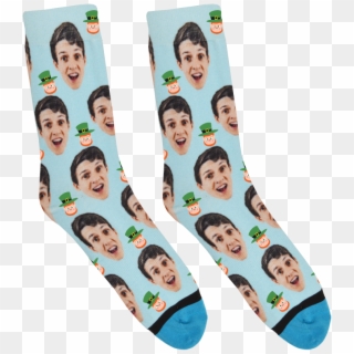 Custom Leprechaun Socks - Face Socks, HD Png Download