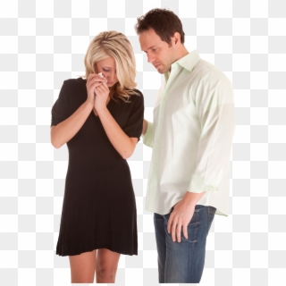 Sad Couple Png Image - Crying Woman Comforted By Man, Transparent Png