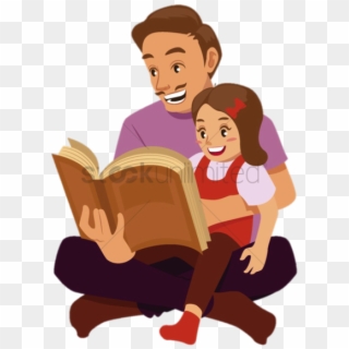 My Literacy Story On Emaze Jpg Freeuse Stock - Father & Daughter Vector, HD Png Download