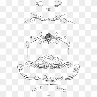 Jpeg Download - Calligraphy Ornament Png White, Transparent Png