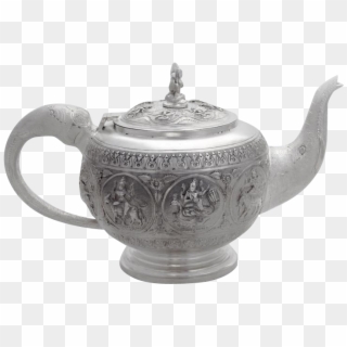 Antique Indian Raj Figural Teapot Elephant Spout Handle - Teapot, HD Png Download